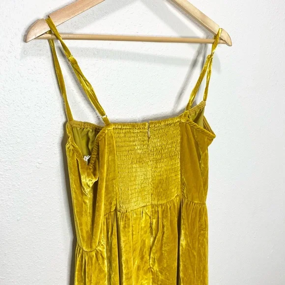 Reformation Inessa Velvet Midi Dress In Turmeric 10 NWT - Picture 9 of 9